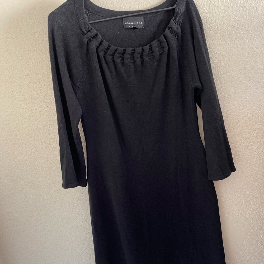 Black sweater dress